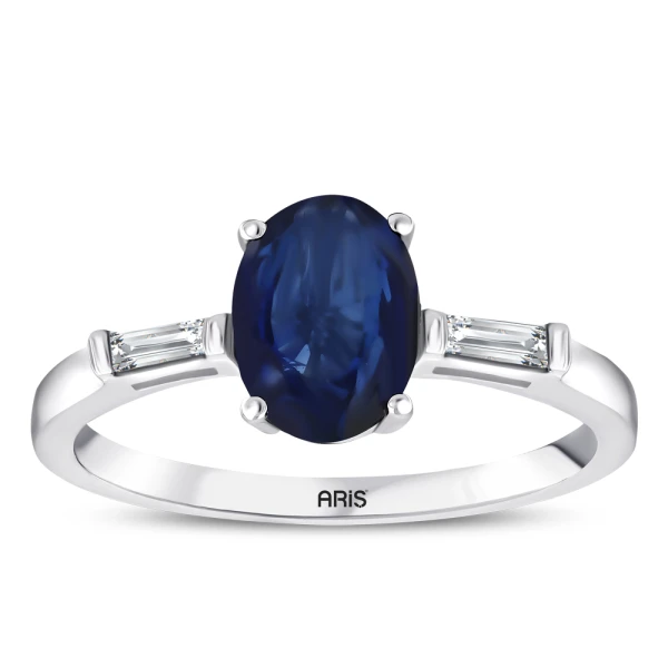 1,70 Karat Saphir-Diamantring