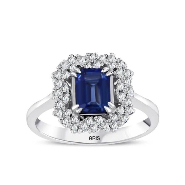 1,03 Karat Saphir-Diamantring