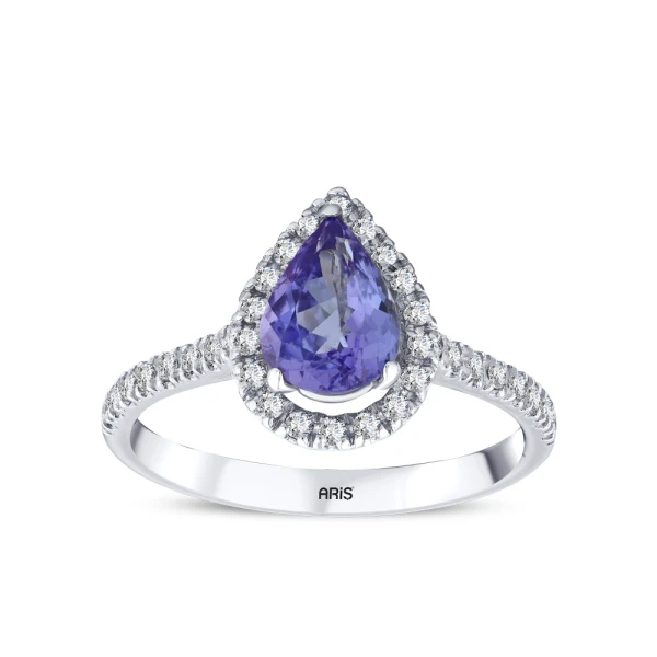 1,32 Karat Tansanit-Diamantring