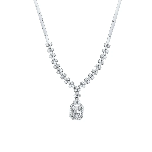 Diamant Baguette Halskette