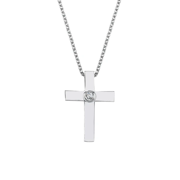 Diamant Kreuz Halskette