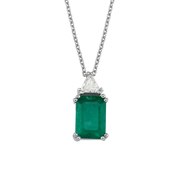 Diamant Smaragd Halskette