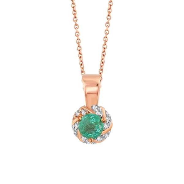 Diamant Smaragd Halskette