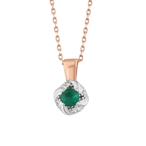 Smaragd Diamant Halskette