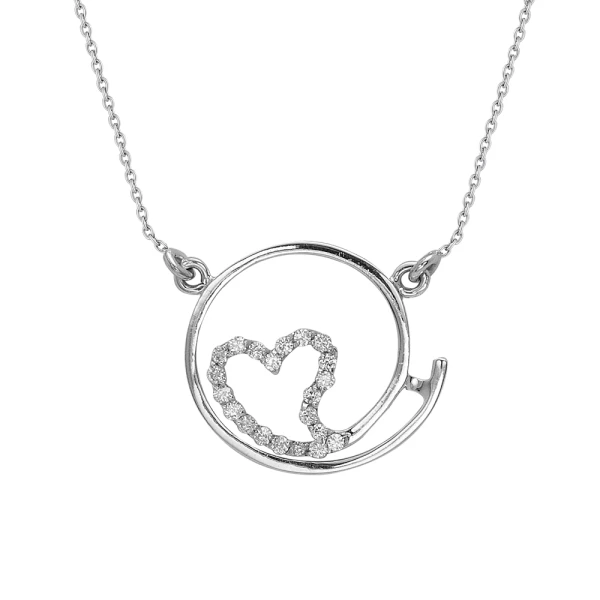 Diamant Lava Herz Kette