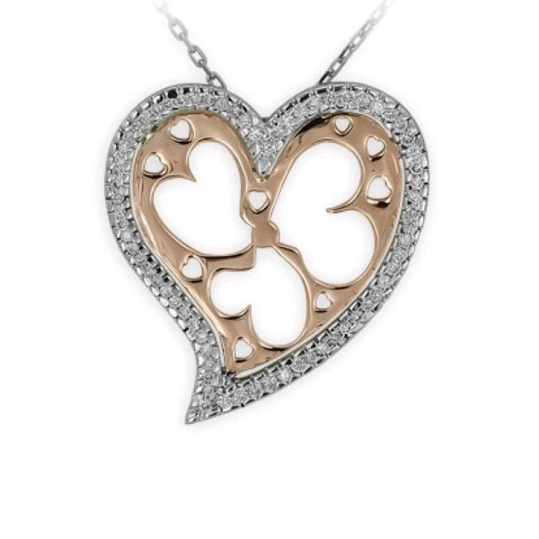 Diamant Herz Halskette