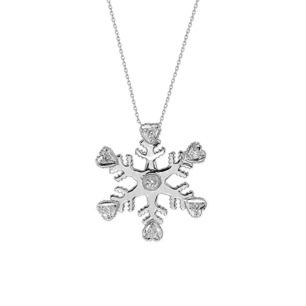 Diamant Schneeflocke Kette