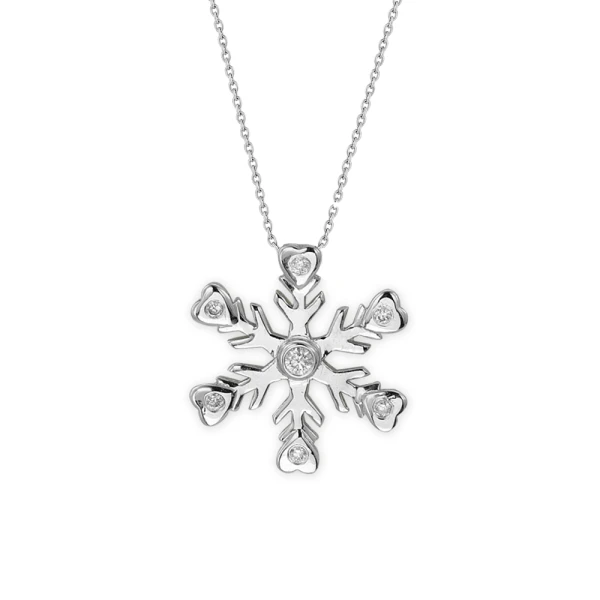 Diamant Schneeflocken Kette