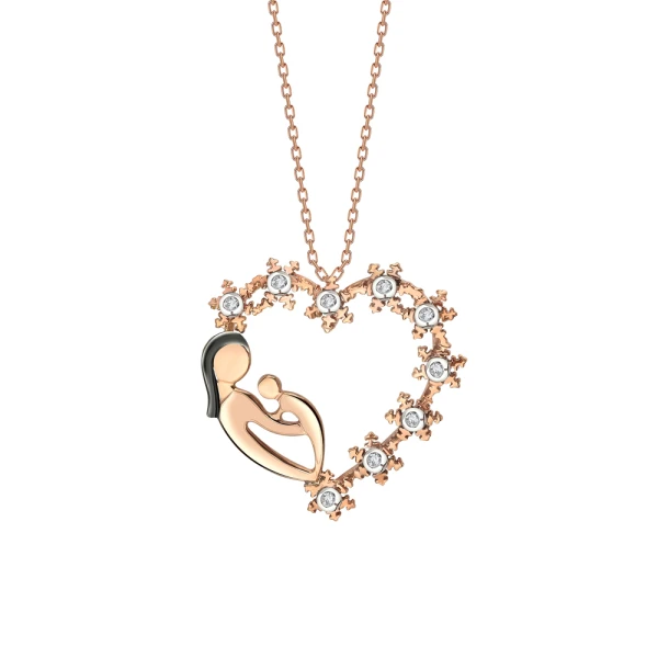 Diamantierte Mutter-Kind Kette