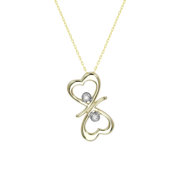 Diamant Herz Goldkette