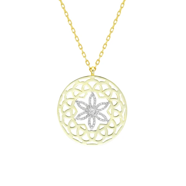 Diamant Lebensblume Kette