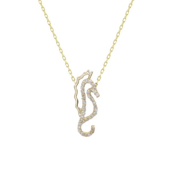 Diamant Seepferdchen Kette