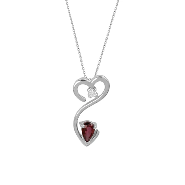 Diamant Rubin Halskette