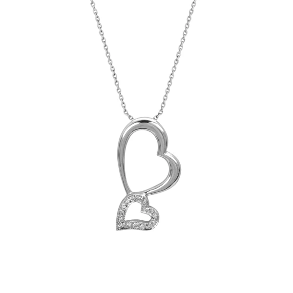 Tropfen der Liebe Diamant Herz Kette
