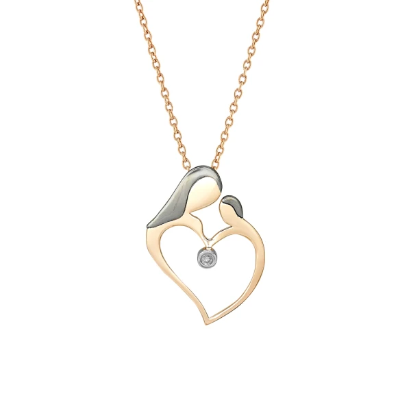 Diamant Mutter-Kind Halskette