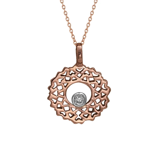 Diamant Goldkette mit Kronenchakra (Sahasrara)