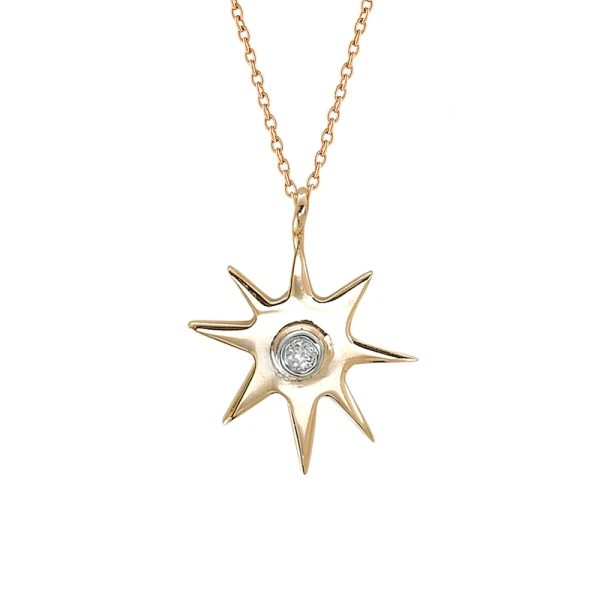 Diamant mit Kayra-Symbol Kette Adinkra