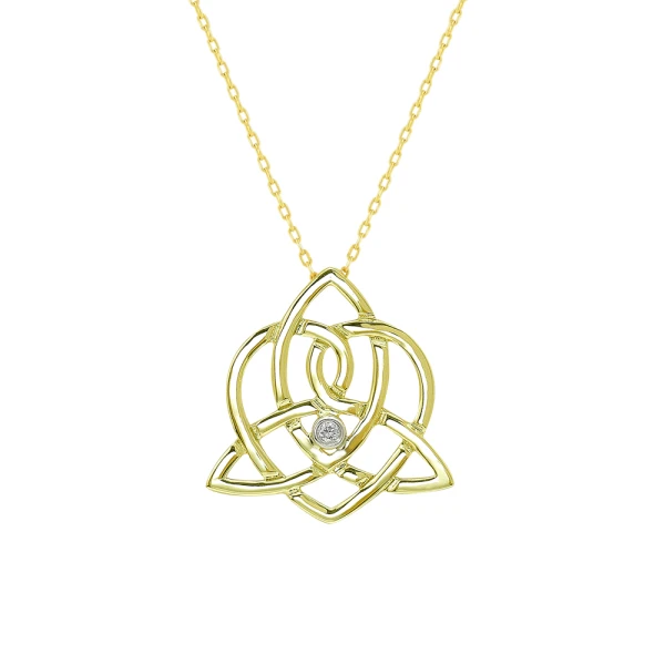 Keltische Symbole – Diamant Gold Keltisches Symbol Kette