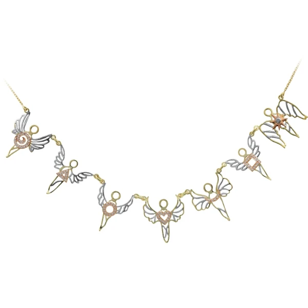 Diamant 7 Engel Halskette