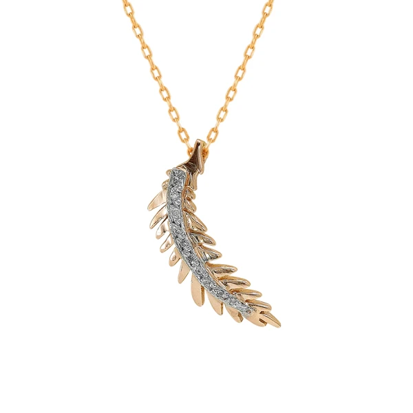 Diamant Gold Feder Kette