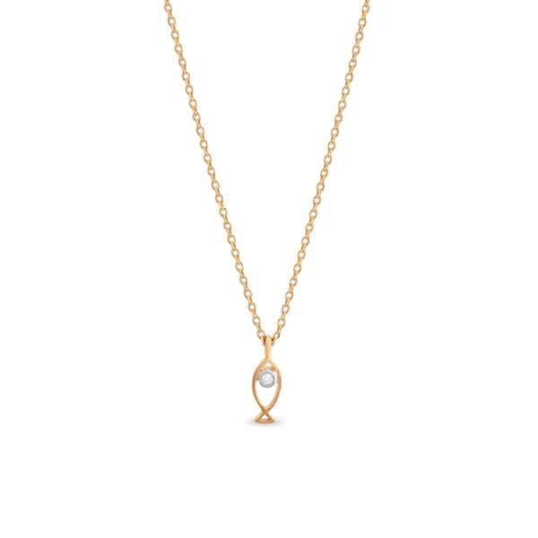 Diamant Fisch Kette