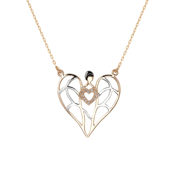 Diamant Engel Herz Kette