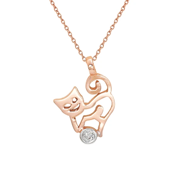 Diamant Katze Kette