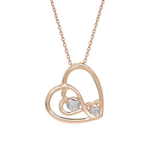 Diamant Gold Herz Kette