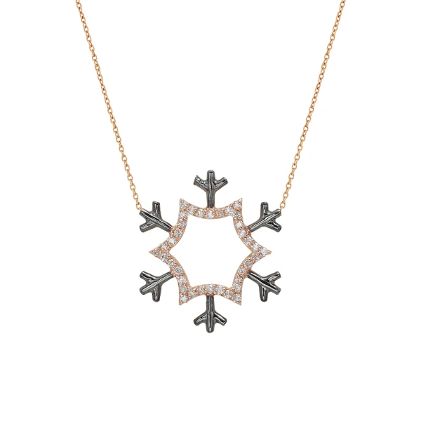 Diamant Schneeflocken Kette