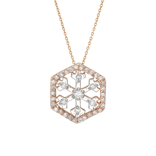Diamant Schneeflocken Kette