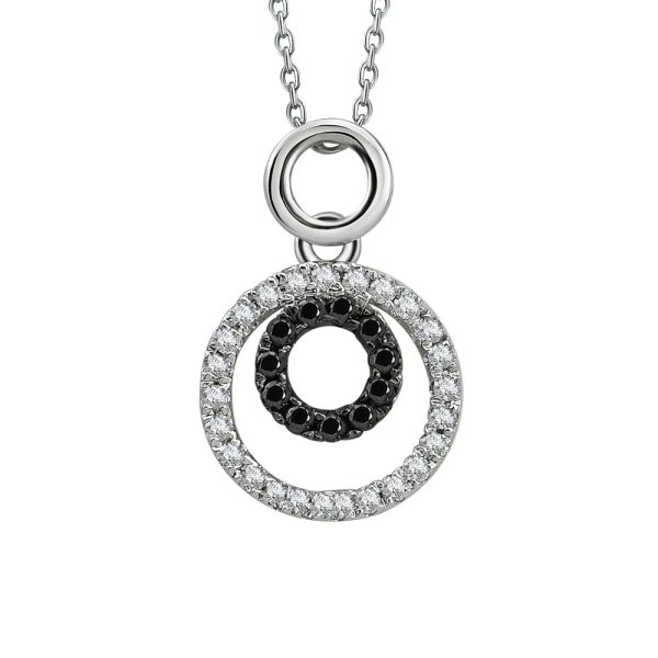 Schwarz-Weiß Diamant Kette