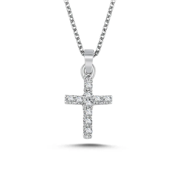 Diamant Kreuz Halskette
