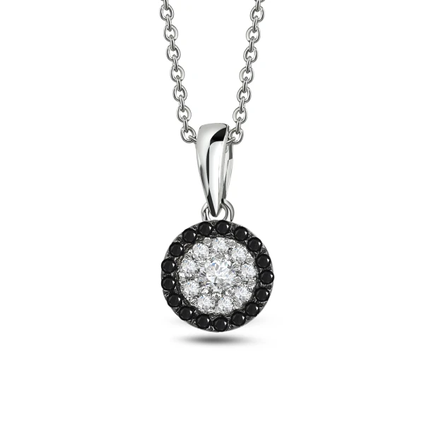 Schwarz und Weiß Diamant Kette
