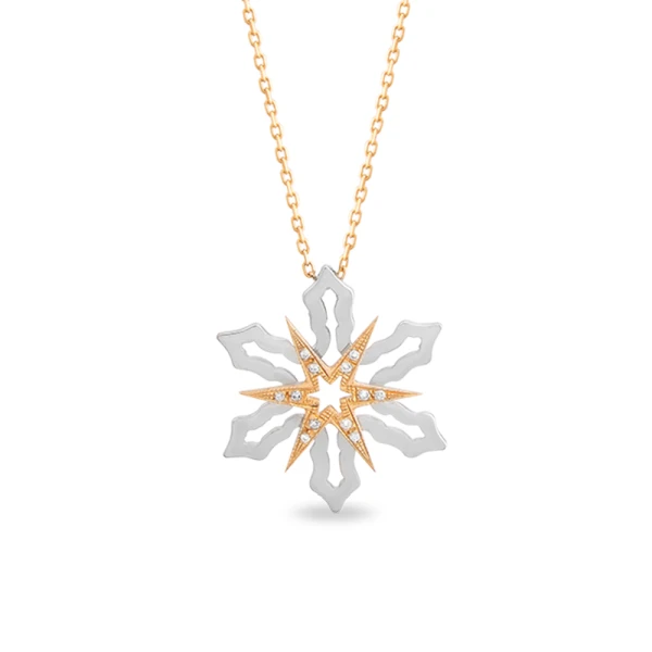 Diamant Schneeflocke Kette Brande