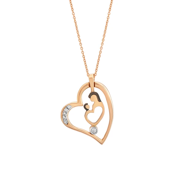 Diamant Herz Mutter-Kind Kette
