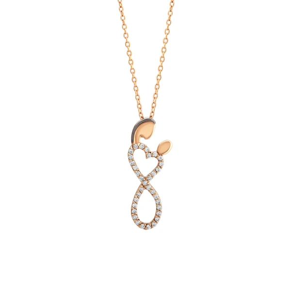 Diamant Mutter-Kind Unendlichkeit Kette