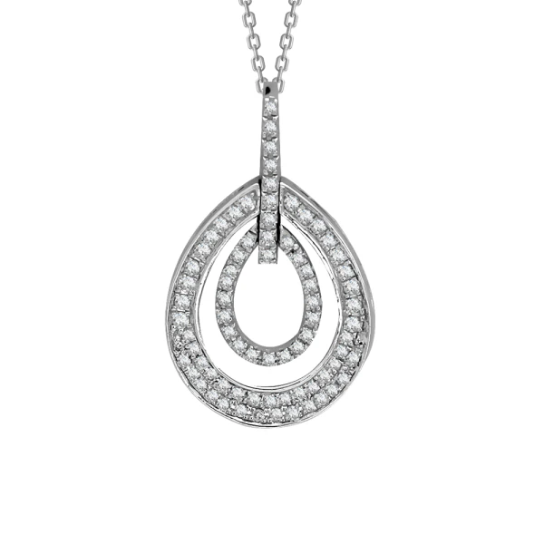 Diamant Tropfen Trend Halskette