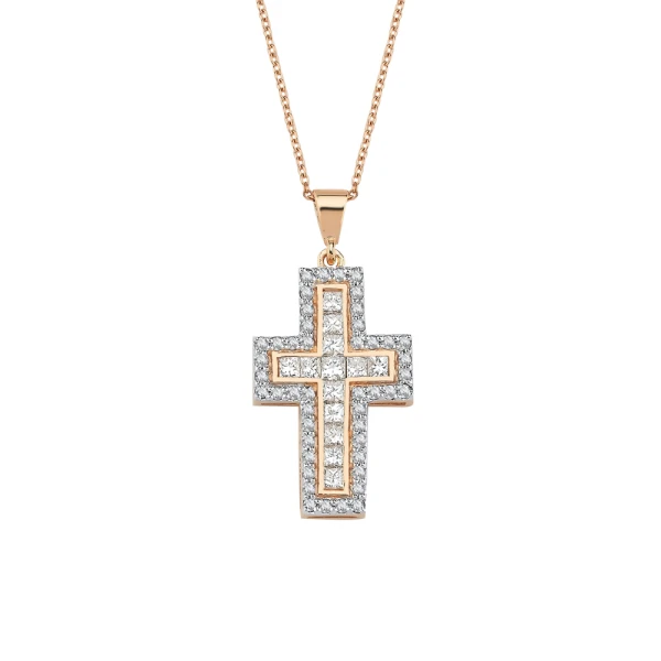 Diamant Kreuz Halskette