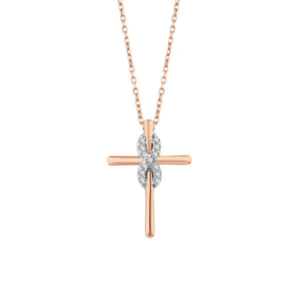 Diamant Kreuz Halskette
