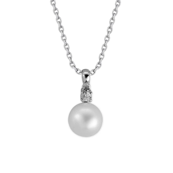 Diamant Perlenkette Gold