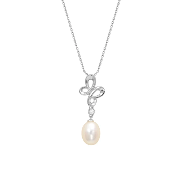 Perlen-Diamant Kette