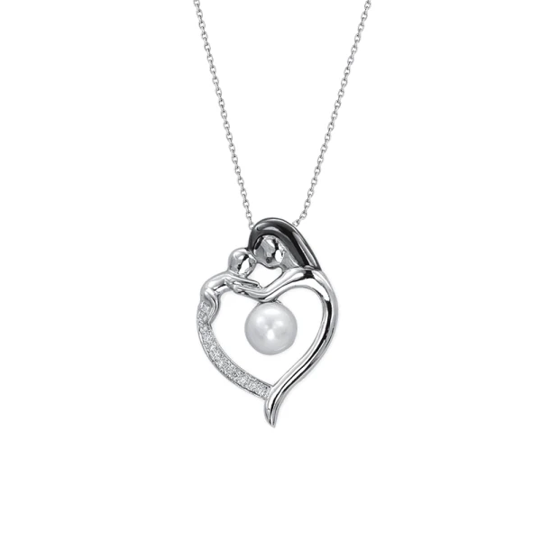 Perlen-Mutter-Kind-Diamantkette