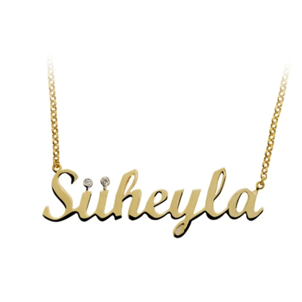 Diamant Name Goldkette (auf Wunsch gefertigt)