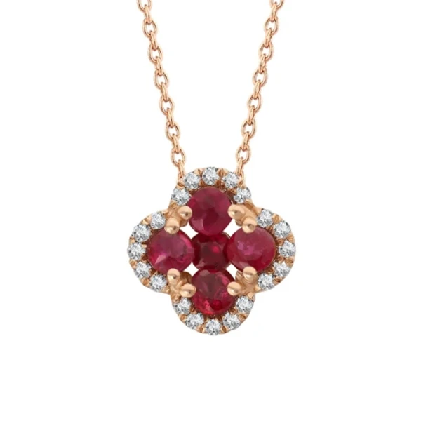 Rubin Diamant Halskette Rubin Diamant Halskette