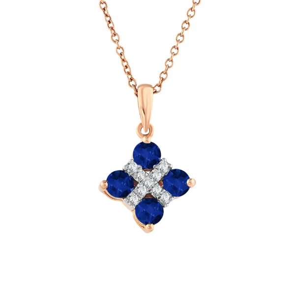 Saphir Stern-Diamantkette Saphir Stern-Diamantkette
