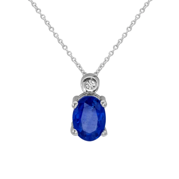 Diamant Saphir Kette