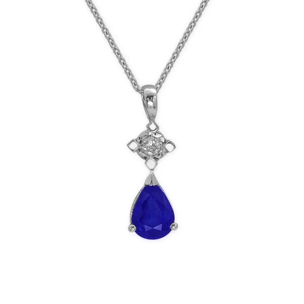 Diamant Saphir Kette