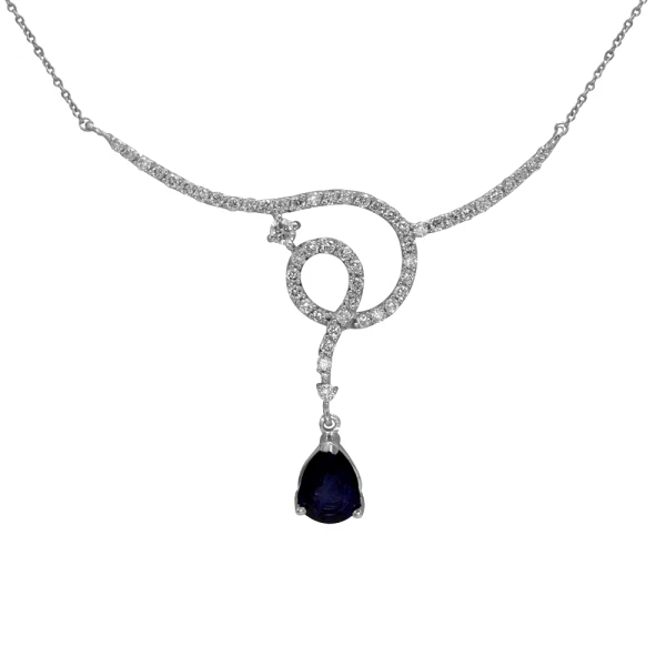Diamant Saphir Kette