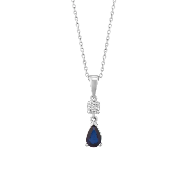 Diamant Saphir Kette