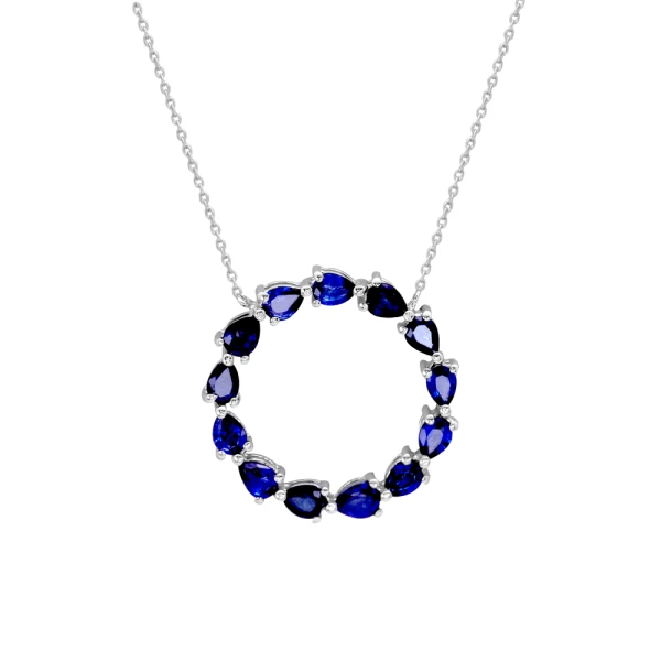Tropfen Saphir Kette